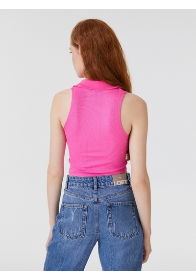 Slim Fit Kadın Atlet Pembe