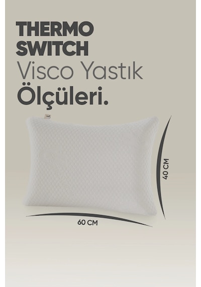 Visko Yastık Akıllı Isı Hafızalı Tombul - Yastık Ortopedik Termal Isı Dengeleyici 1 Adet Çok Renkli