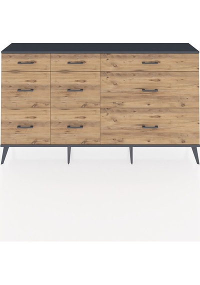 Arges Konsol 9 Çekmeceli 176x30x99 Antrasit-antrasit/çam Antrasıt/atlas Çam - Antrasıt Arges Konsol 9 Çekmeceli 176x30x99 Antrasit-antrasit/çam Antrasıt/atlas Çam - Antrasıt
