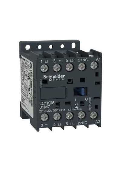 Lc1k0901m7 - 3p Kontaktör 9a Ac3 4kw 1nc 220vac Bobin