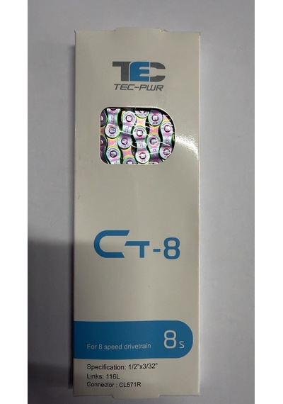 Bisiklet Zincir Kmc Tec-8 116 Lınks Galaxy Blue 7-8 Vites Uyumlu Çok Renkli