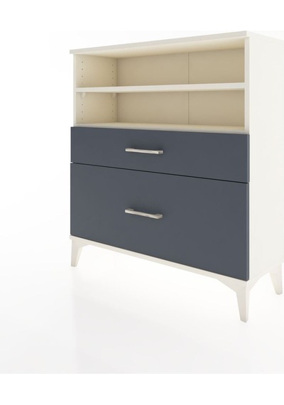 Arges Şifonyer 2 Raflı 2 Çekmeceli 88x30x96 Aytaşı-antrasit Aytaşı