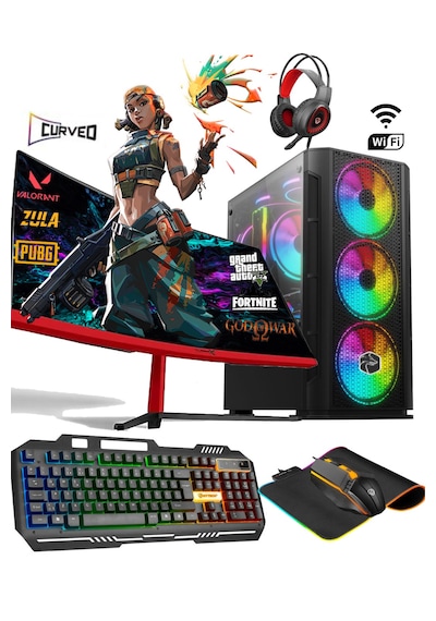 Apphirex TC45 R5-5500 16 GB 512 GB M2 SSD R7240 4 GB 23.6'' W11P Masaüstü Oyuncu Bilgisayarı