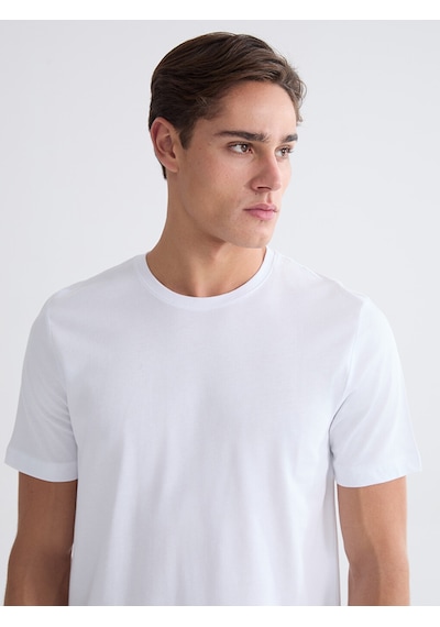 Lcwaıkıkı Classic Beyaz %100 Pamuk Regular Fit Basic Tişört