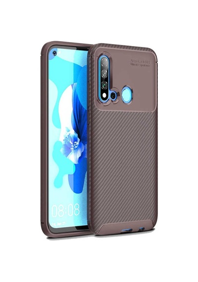 Huawei P20 Lite 2019 Kılıf Karbon Tasarım Negro Silikon Kapak