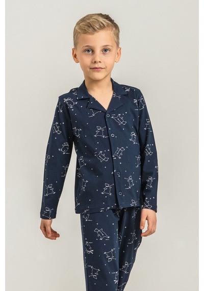 Rolypoly Erkek Çocuk Polar Bear Lacivert Gömlek Pijama Takımı Rp3865-c-v1 Rp3865-c-v1