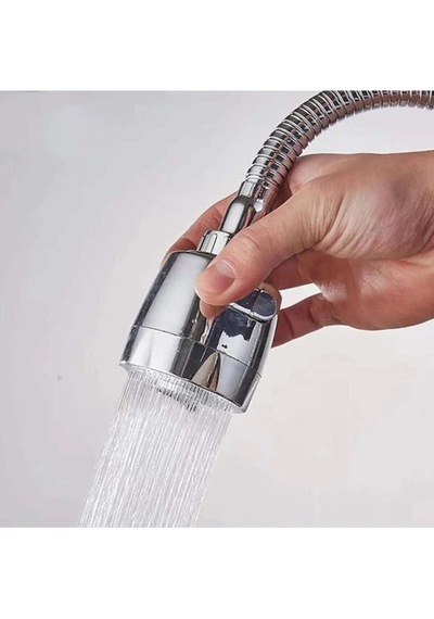 Mintev Oynar Spiral Borulu Krom Mutfak Lavabo Başlığı 2 Fonksiyonlu
