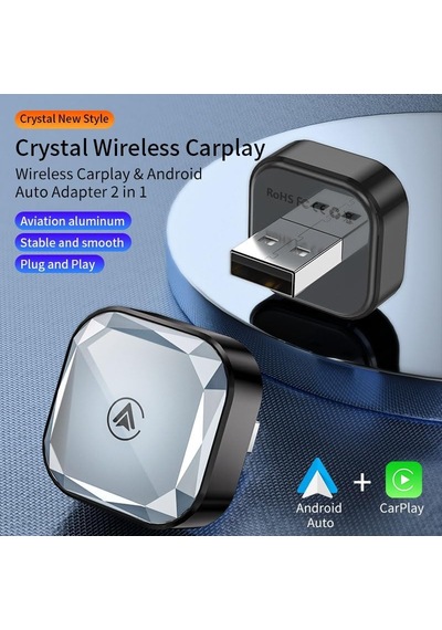 Wireless Carplay Android Auto Adaptörü Usb-a Girişli Kablosuz Araç Bağlantı Aparatı Plug And Play Kolay Kurulum Bluetooth Wifi Destekli Tek Cihaz Bağlantı Android11 İos10 Uyumlu Zr1257