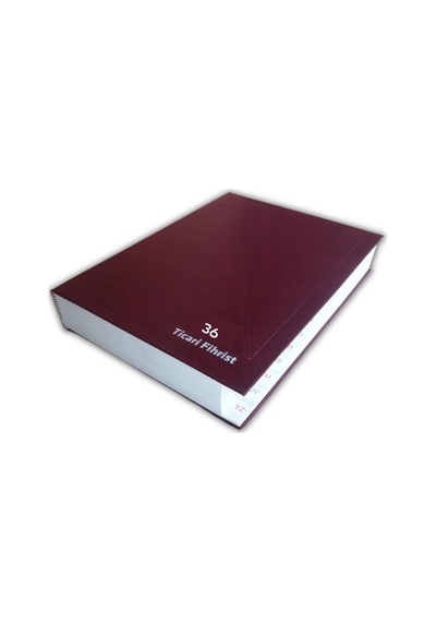 Fihrist Ticari 36'Lı 16X23 Bordo Cilt Bezli 1 Adet Artlantis Tica