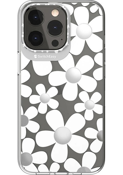 Apple Uyumlu iPhone 13 Pro Kılıf Çift Imd Baskılı Lisanslı Switcheasy Artist Fleur Kapak Renksiz