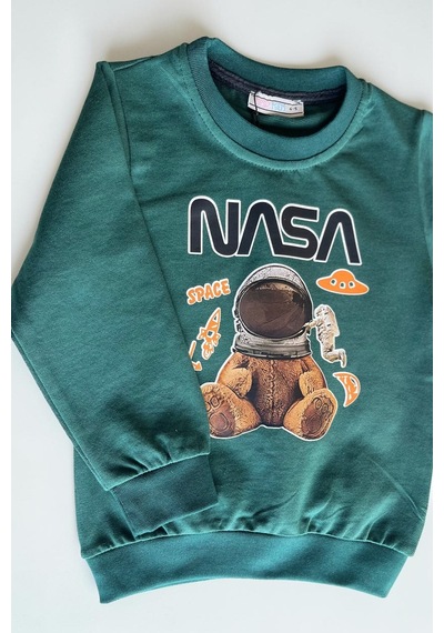 Minik Motion 3'lü Set Çocuk Baskılı 2 İplik Penye Sweatshirt Açık Yeşil - Turuncu - Yeşil Minik Motion 3'lü Set Çocuk Baskılı 2 İplik Penye Sweatshirt Açık Yeşil - Turuncu - Yeşil