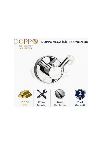 Doppo Point Vega İkili Bornozluk Krom