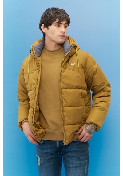 Lee Regular Fit Normal Kesim Kapüşonlu Hardal Şişme Mont L88Bny210 Hardal