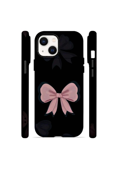 Velvoria Valestra Midnight Pink Bow Apple iPhone Uyumlu 15 Darbe Korumalı Kılıf Valestra Select - Midnight Pink Bow