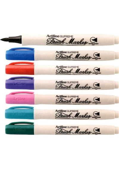 Artline Supreme Brush Marker Fırça Uçlu Kalem 7 Renk