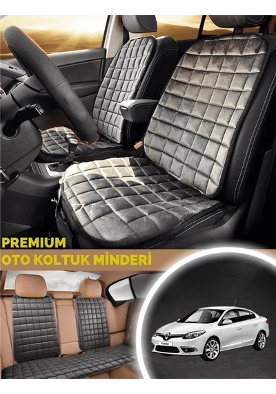 Fluence Koltuk Minder Ortopedik Cepli Araç Ve Kılıf Seti Tam Uyumlu Antrasit Renk,konforlu Tasarım