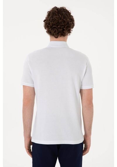U.S. Polo Assn. Gtp04ıy026 Beyaz Erkek Polo Yaka T-shirt Pu-8731 2XL