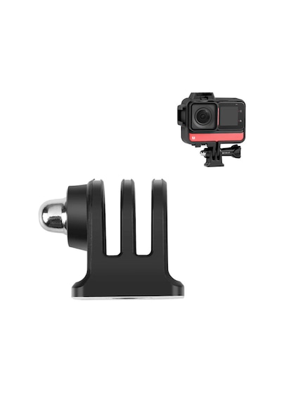 Knmaster Aksiyon Kamerası Tripod Bağlantı Adaptörü 1/4" Vida Dişi Gopro, Djı Osmo Action Ve Insta360 Uyumlu Siyah