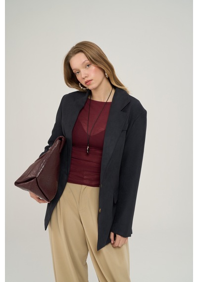 Mai Collection Arslev Lacivert Blazer Ceket Lacıvert
