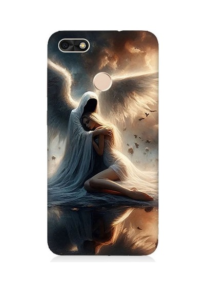 Huawei P9 Lite Mini Uyumlu Gökyüzünde Işık Meleği Desenli Silikon Kılıf Çok Renkli