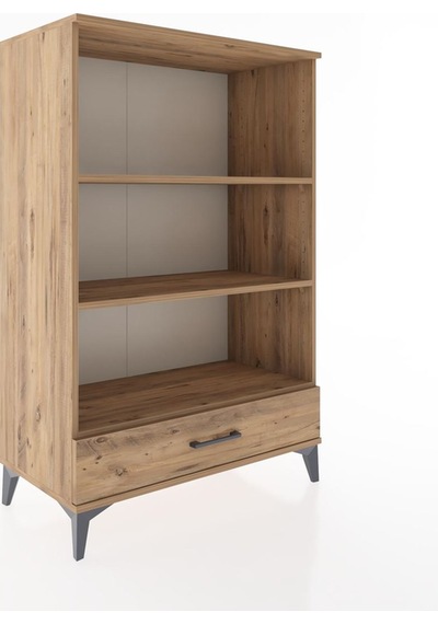 Hyperion Dolap 3 Raflı Tek Çekmeceli 88x44x134 Çam-çam Çam