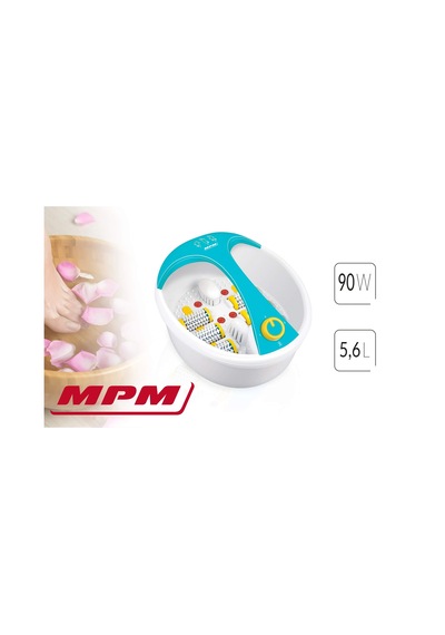 Mpm Mms-03 Sulu Ayak Masajı, Kabarcık Ve Titreşim Masajı, Sıcaklık Koruması, Kızılötesi, Tuz Kabı, 90w, Beyaz