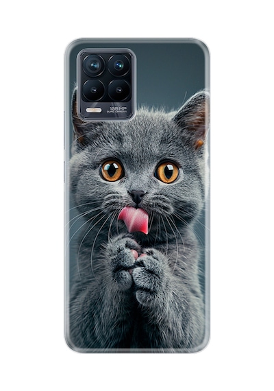 Realme 8 - 8 Pro Kılıf Boutique Baskılı Resimli Komik Kedi Pcode -008