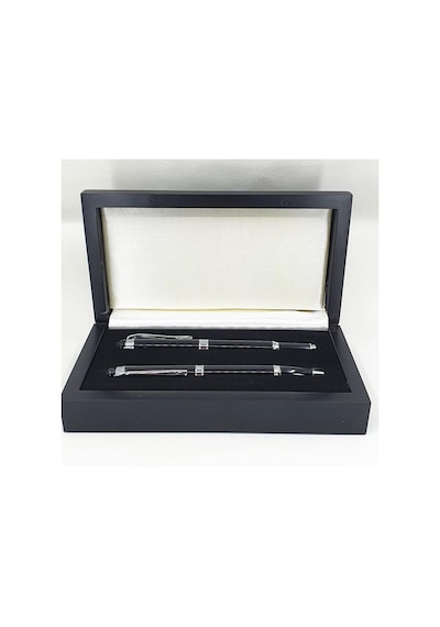 Siyah Metal Roller & Tükenmez Kalem Seti