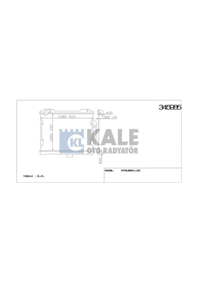 Kale Oto Radyatör 345985 Radyatör Mekanik L200 90-
