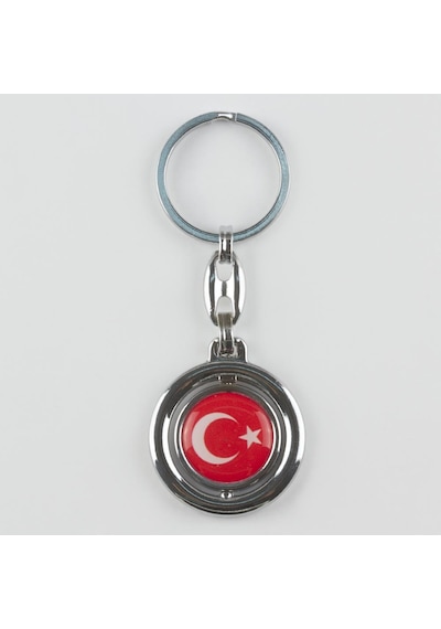 Ay Yıldız Figürlü Metal Anahtarlık