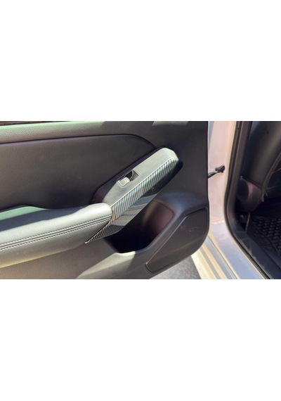 Honda Civic 21-25 Fe1 Uyumlu İç Kapı Kolu Yan Kaplama Karbon Karbon Fiber Parlak