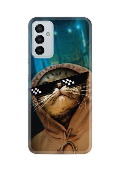 Samsung Samsung Galaxy Uyumlu A04s Kılıf Resimli Desenli Silikon Platinium Series Troll Cat 1897