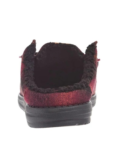 HEY DUDE Wally Slip Cozy Plaid Kırmızı Erkek-11130 Kırmızı