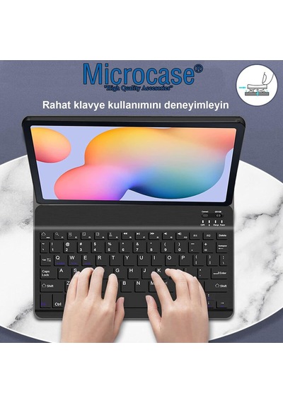 Microcase Honor Pad 20 Pro 12 İnch İle Uyumlu Tablet Bluetooth Klavyeli Standlı Kılıf - Bkk4