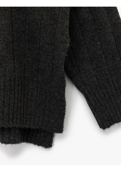 Koton Uzun Kollu Dik Yaka Oversize Triko Kazak Antrasit 6wak90172ht Antrasit Koton Uzun Kollu Dik Yaka Oversize Triko Kazak Antrasit 6wak90172ht Antrasit