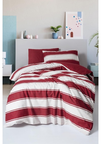 Festive Tek Kişilik Lastikli Çarşaflı Nevresim Takımı Jolly Kırmızı Çok renkli