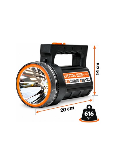 Rt-996 50w 5000 Lümen Şarjlı Led El Feneri 1 Km Menzilli Su Geçirmez Dalış Projektörü 4000 Mah
