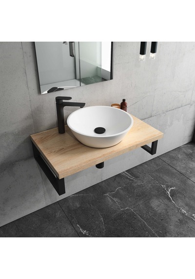 Isvea Sistema Y Soft Tezgah Üzeri Çanak Lavabo 45 Cm, Batarya Deliksiz Beyaz 10sy66045