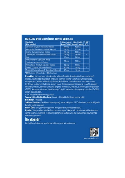 Hepaline 9 Hepa İçerikli 30 Tablet 3 Kutu