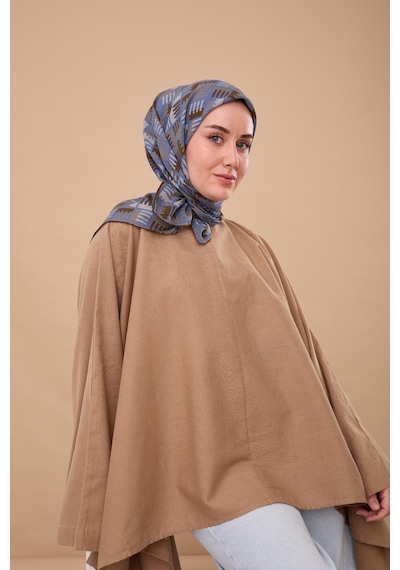 Silk Home Yaz Esintisi Eşarp 150001-02 Yeşil Kahve, İndigo, Gri