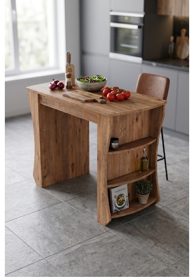 Mutfak Masası Mutfak Adası Ada Masa Bar Masası Kahvaltı Masası Raflı Çok Amaçlı Dolap Modern Masa 120x60 Cm 9836 Atlantik Çam Kahverengi Mutfak Masası Mutfak Adası Ada Masa Bar Masası Kahvaltı Masası Raflı Çok Amaçlı Dolap Modern Masa 120x60 Cm 9836 Atlantik Çam Kahverengi