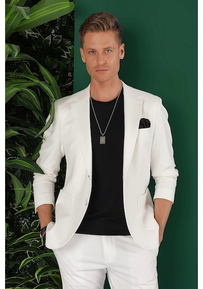 Efor C 643 Slim Fit Ekru Spor Ceket Ekru
