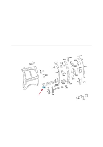 Mercedes Benz Yan Panel Takviye Sacı Sol A6396305616