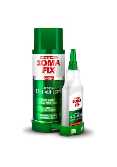 Soma Fix S663 Genel Amaçlı Hızlı Yapıştırıcı Seti, 200 Ml + 50 Gr, Çok Amaçlı