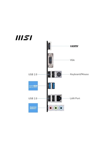 Mb Pro H610m-e Soket 1700 Ddr5 5600mhz Oc Hdmı Vga M.2 Usb3.2 1x 1g Lan Matx