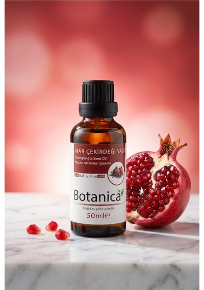 Botanica %100 Saf Nar Çekirdeği Yağı Cilt Sıkılaştırıcı Nemlendirici Doğal Bitkisel Bakım Besleyici 50 Ml 50 ML