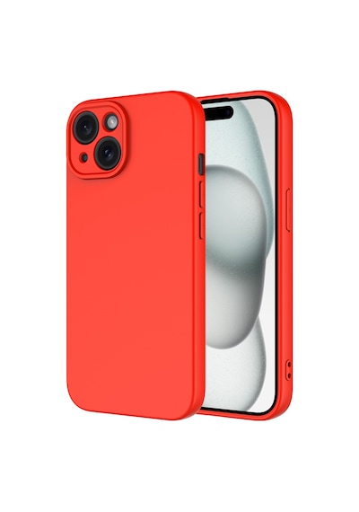 Apple iPhone Uyumlu 15 Kılıf Yumuşak Silikon Kamera Korumalı Lansman Pazarplus Koyu Mor