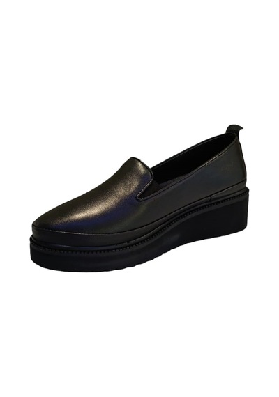 Castle Black 24602 Kadın Hakiki Deri Casual Ayakkabı Siyah