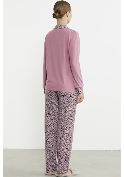 Sementa Leopar Kombinli Gömlek Pijama Takım - Pembe Pembe