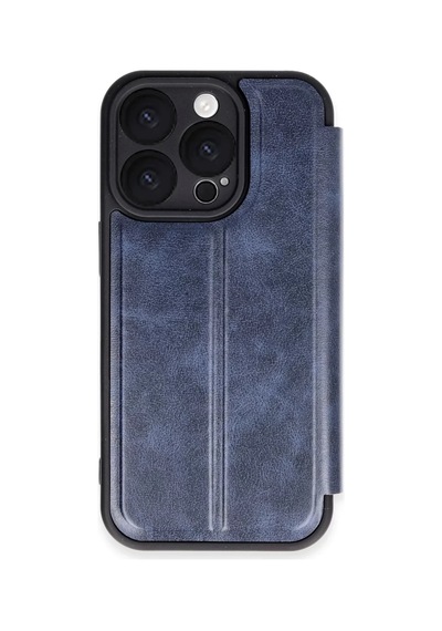 Newface Apple İphone 16 Pro Kılıf Flip Cover - Lacivert